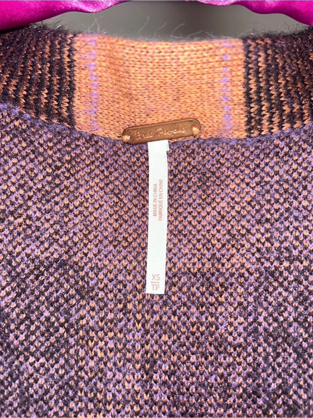 Free People Plaid Button Front Knit Sweater Vest Size XS